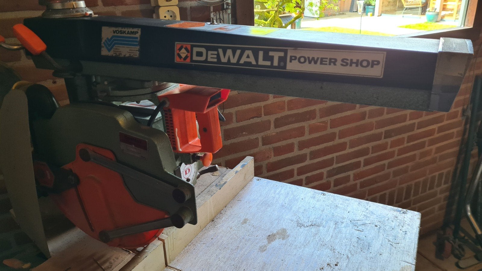 Dewalt afkortzaag, Doe-het-zelf en Verbouw, Werkbanken, Ophalen, Gebruikt