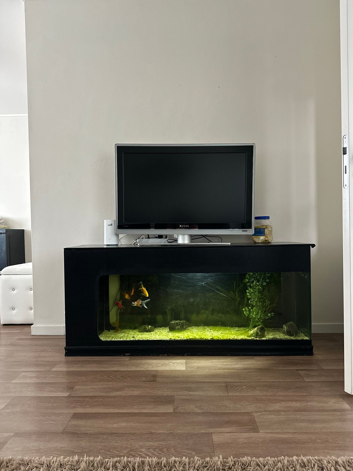 Aquarium TV Kast - Uniek Meubelstuk, Huis en Inrichting, Kasten | Televisiemeubels, Ophalen, Gebruikt, 100 tot 150 cm, Minder dan 100 cm