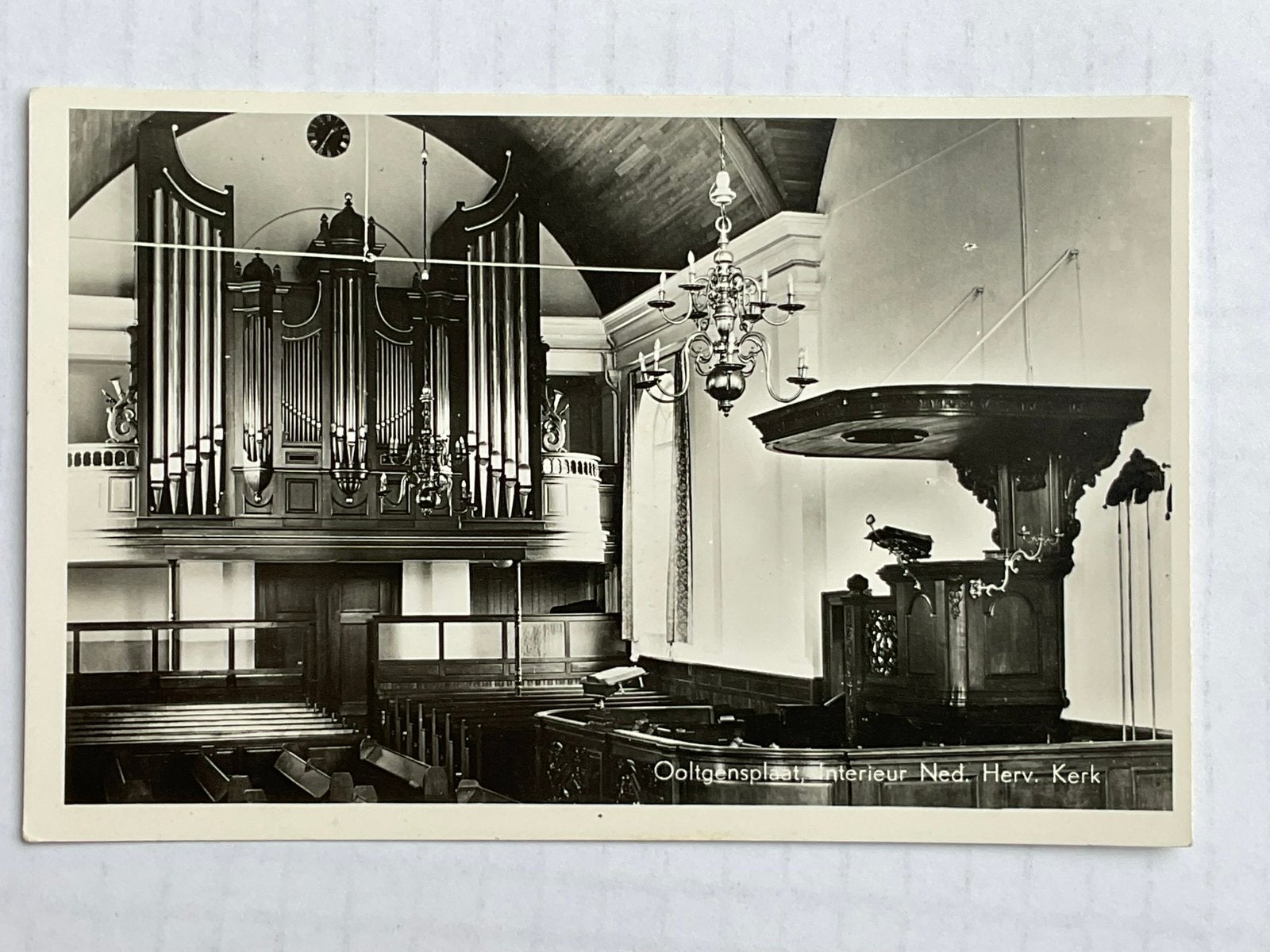 Ooltgensplaat,interieur Ned,Herv.kerk, Ophalen of Verzenden, 1960 tot 1980
