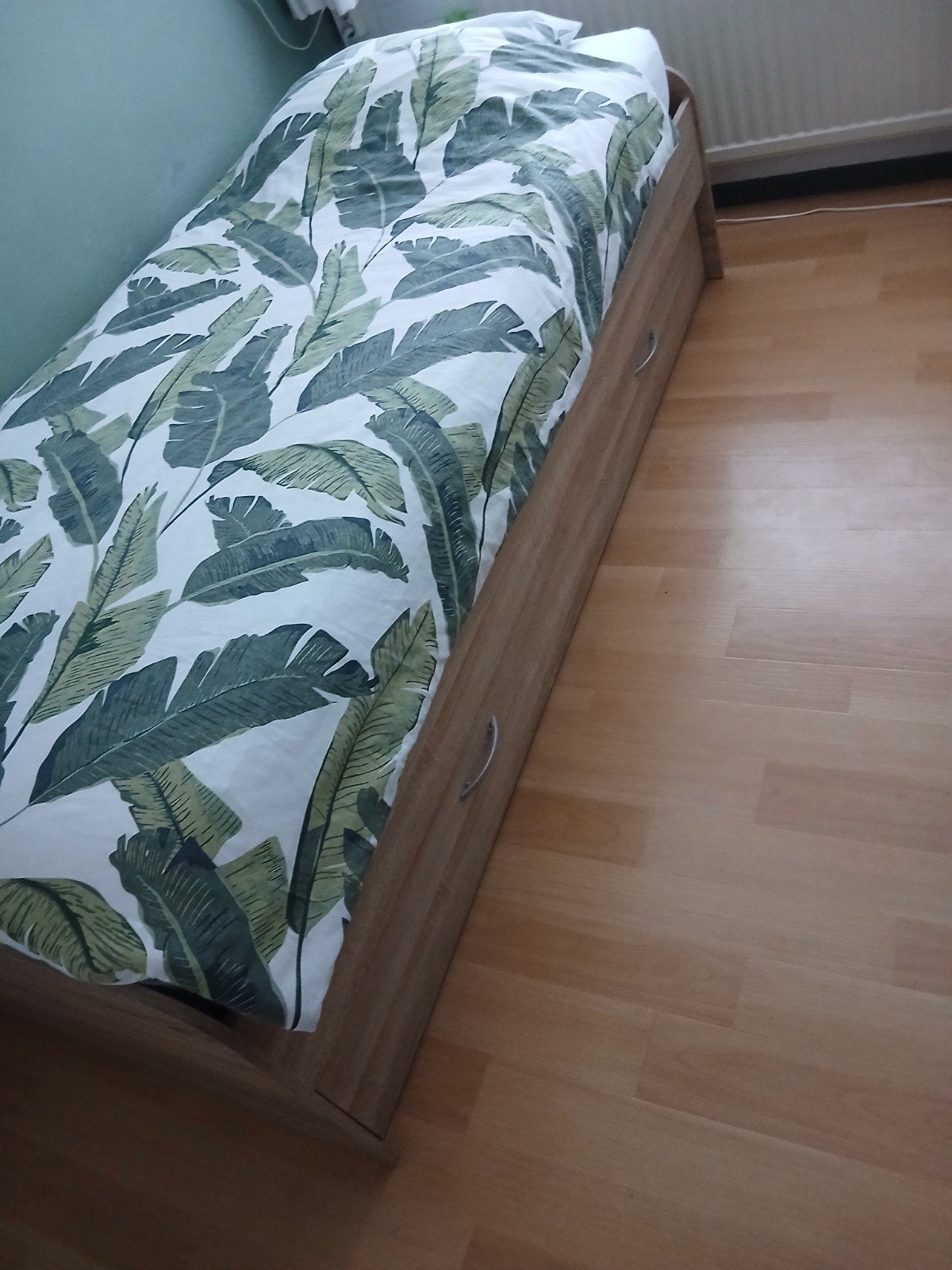 1 persoons bed met onderschuifbed, matras en lattenbodem, Ophalen, Gebruikt, Eenpersoons, Tijdloos