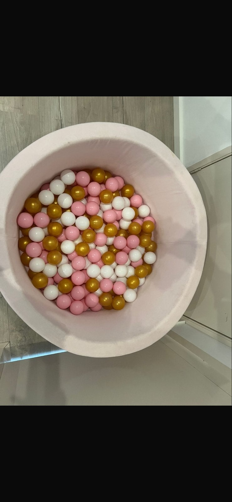 Roze ballenbak met ballen (wit, roze, goud), Kinderen en Baby's, Ophalen, Zo goed als nieuw, Overige typen