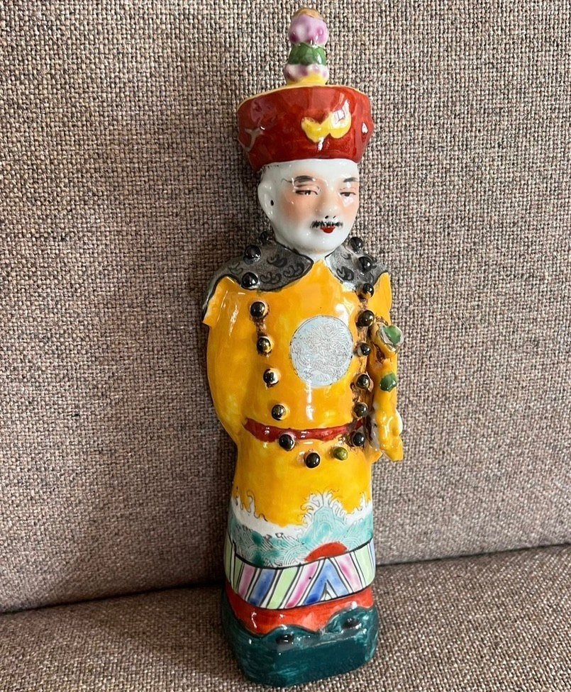 Keramiek beeld Chinese keizer, Ophalen of Verzenden, Mens