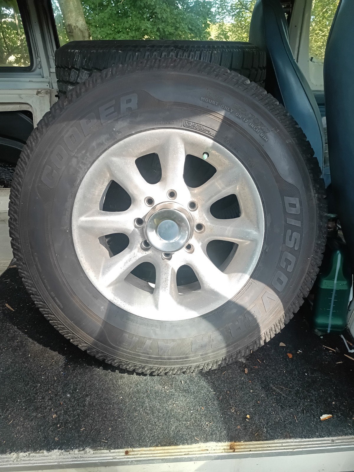 Cooper Discoverer 265/70R17 banden en velgen, Ophalen