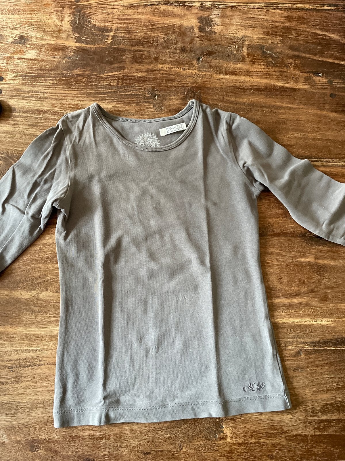 Fijne grijze longsleeve van No-No, Ophalen of Verzenden, Gebruikt, Meisje