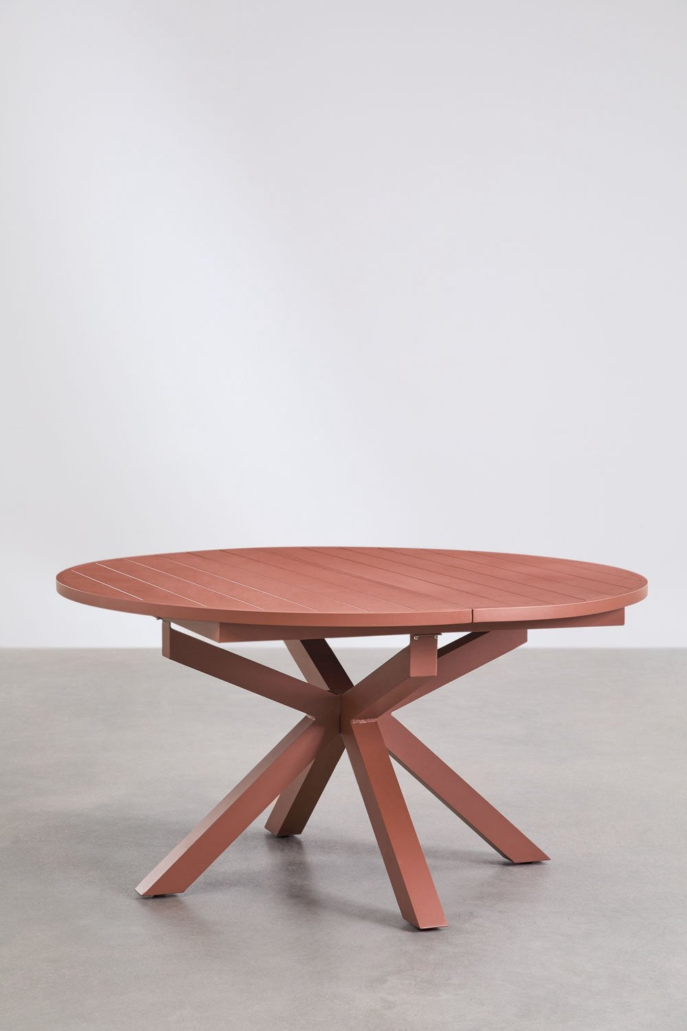 Uitschuifbare aluminium eettafel Barces, Tuin en Terras, Tuintafels, Nieuw, Rond, Aluminium, Ophalen