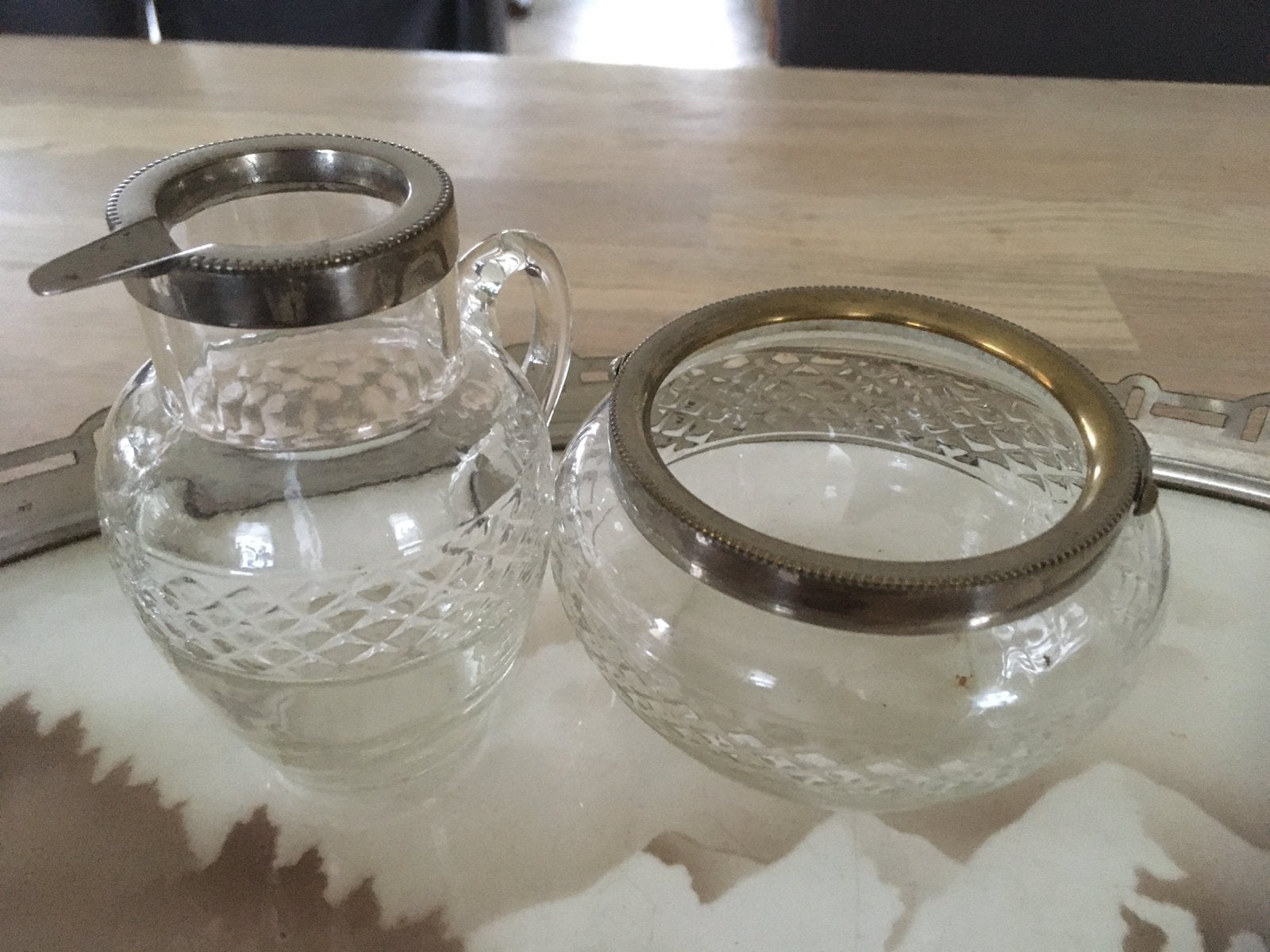 Roomstel, suikerpot en melkkan, Ophalen of Verzenden