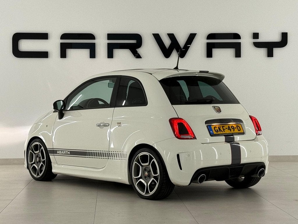 Abarth 500 1.4 T-Jet Elaborabile LED Digitaal dashboard, Auto's, Abarth, Voorwielaandrijving, Gebruikt, 4 cilinders, Wit