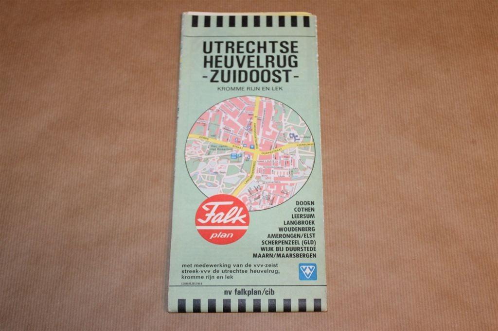 Kaart - Utrechtse Heuvelrug Zuidoost - Falk Plan - 1975, Ophalen of Verzenden, 1800 tot 2000, Nederland, Landkaart