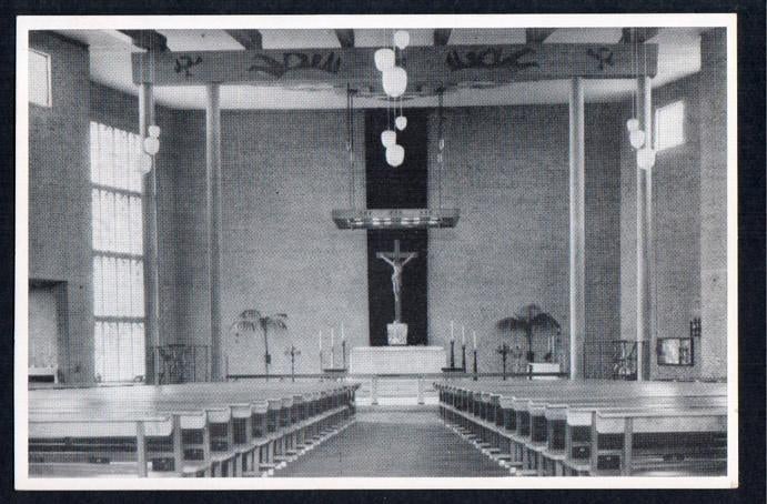 Overloon, Interieur R.K. Kerk., Ophalen of Verzenden, 1960 tot 1980, Ongelopen, Noord-Brabant