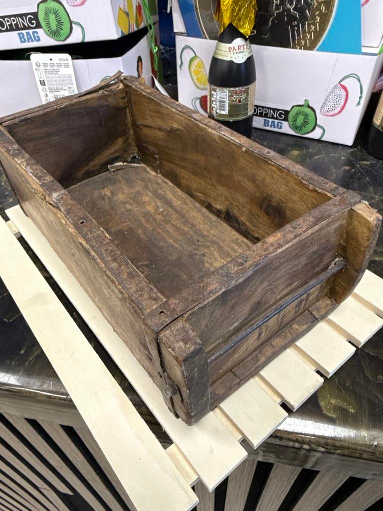 Oude houten steenmal - Decoratief en Authentiek, Ophalen of Verzenden