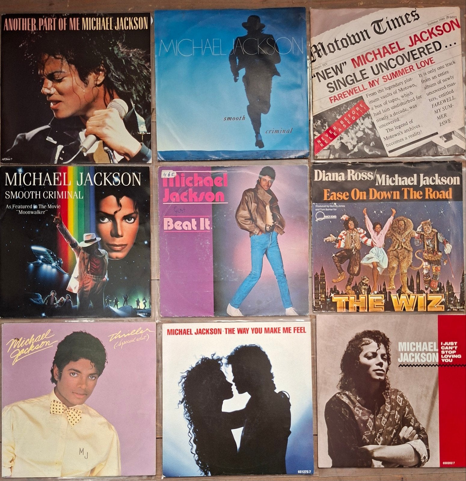 9 x singles Michael Jackson !!, Ophalen of Verzenden, Zo goed als nieuw, Pop
