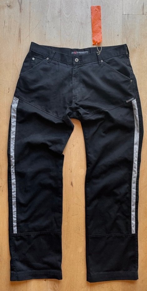Coolcat STRTDNM design jeans twee verticale strepen XL W36, Ophalen of Verzenden, Zwart, W36 - W38 (confectie 52/54)