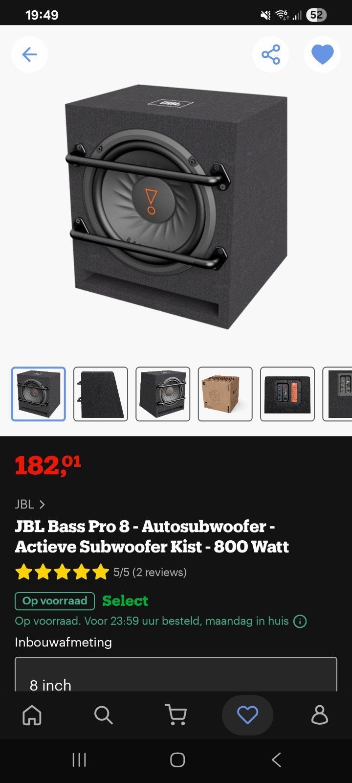 JBL BassPro 8 Autosubwoofer - Nieuw in doos, Auto diversen, Ophalen, Nieuw
