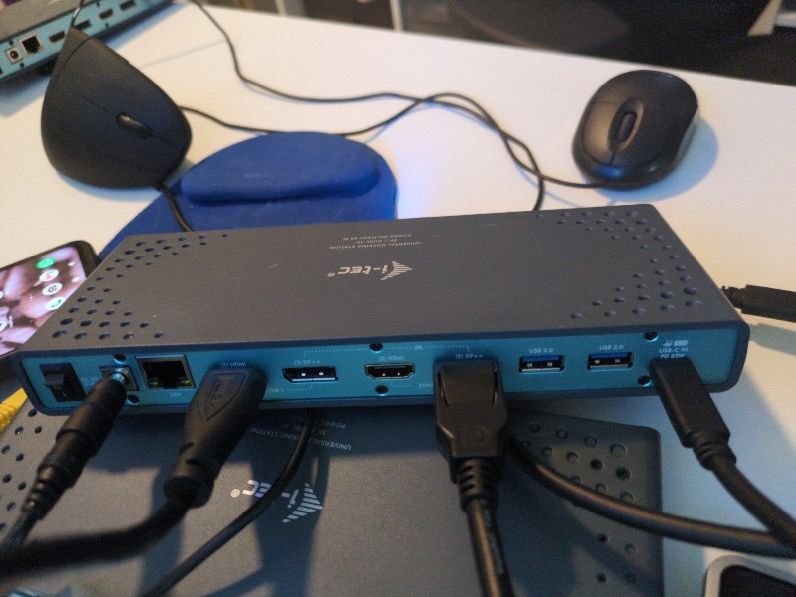 I-tec CADUAL4KDOCK |USB|5K|USB-C|DP|HDMI docking (Gebruikt), Ophalen of Verzenden, I-tec, Docking station, Gebruikt