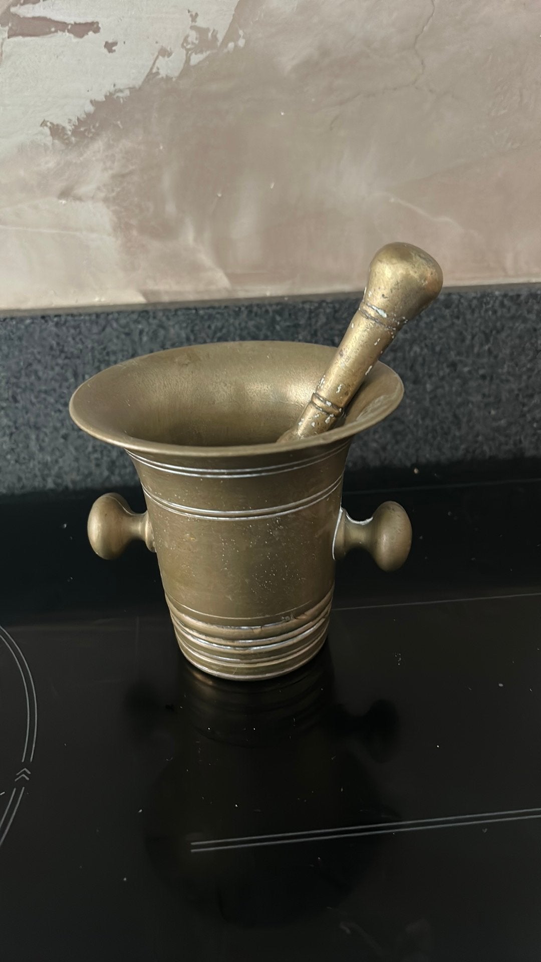 Koperen vijzel met stamper, Ophalen, Koper
