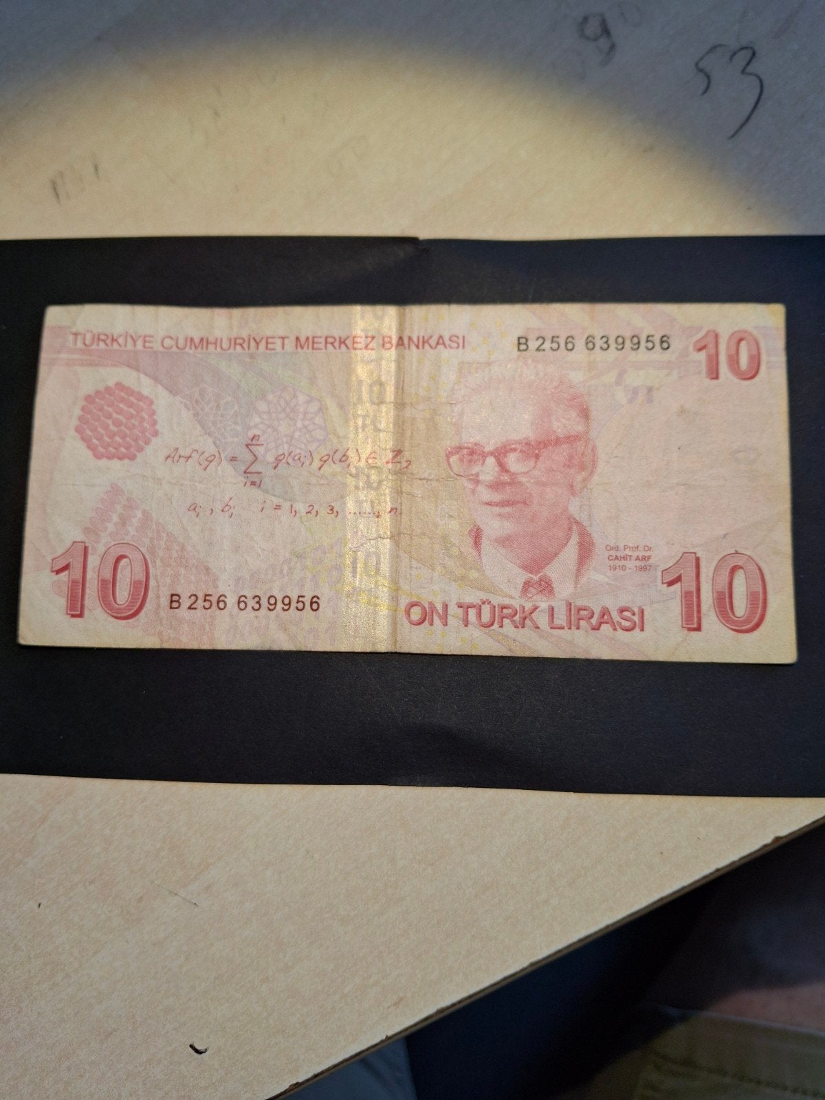 Turks biljet 10 Lira, 1970, serie B256639956, Ophalen of Verzenden