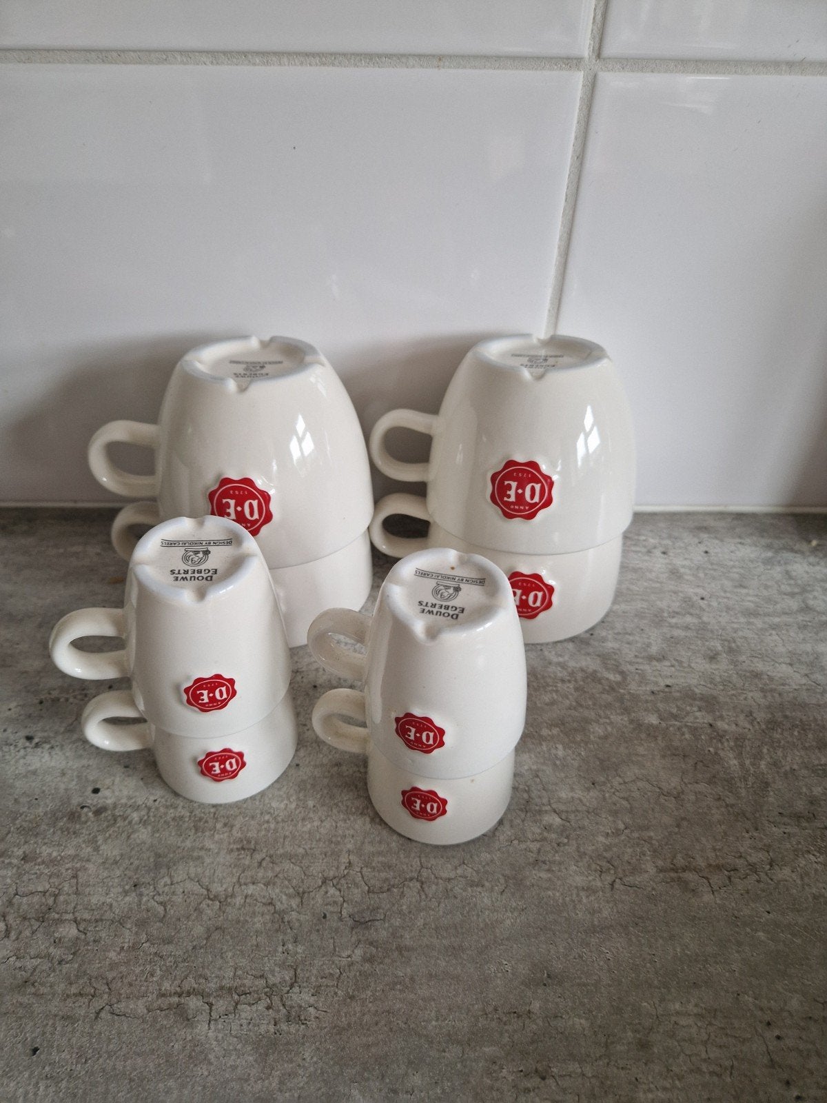 Douwe Egberts koffie- en espressokopjes, Ophalen, Gebruikt, Overige merken, Keramiek