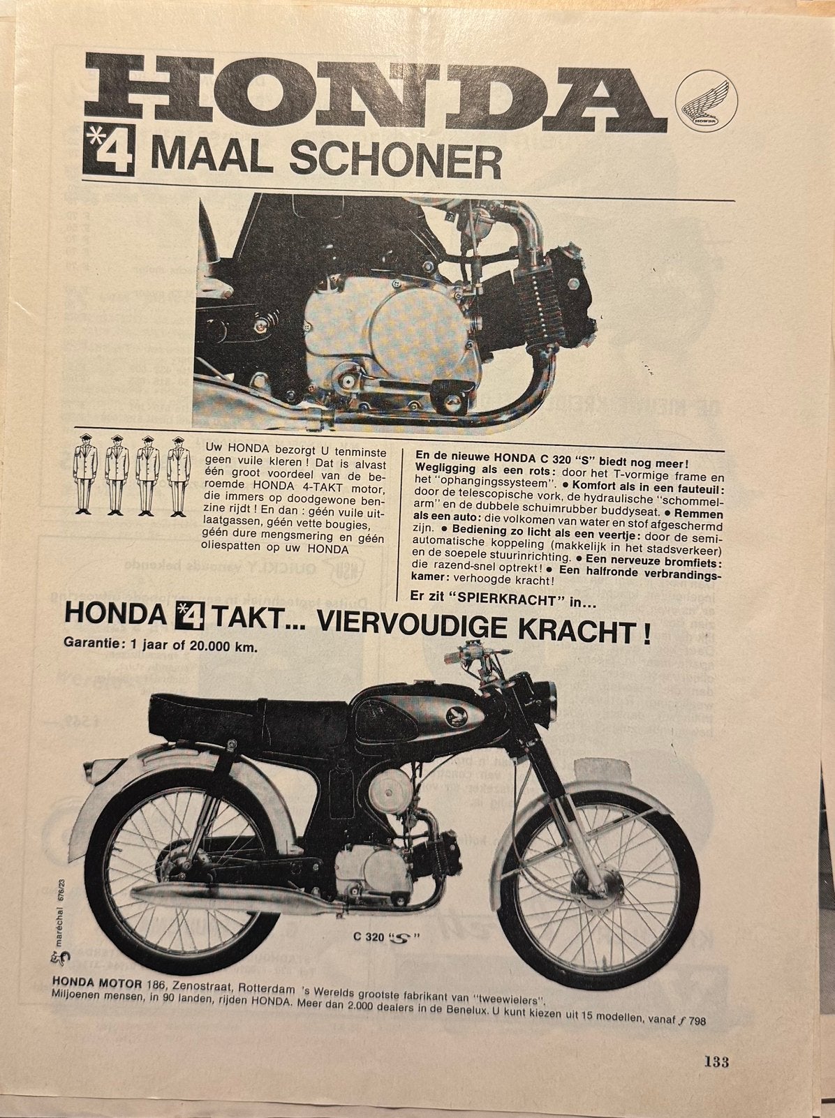 Advertentie Honda C320S, Verzenden, Zo goed als nieuw, Motoren
