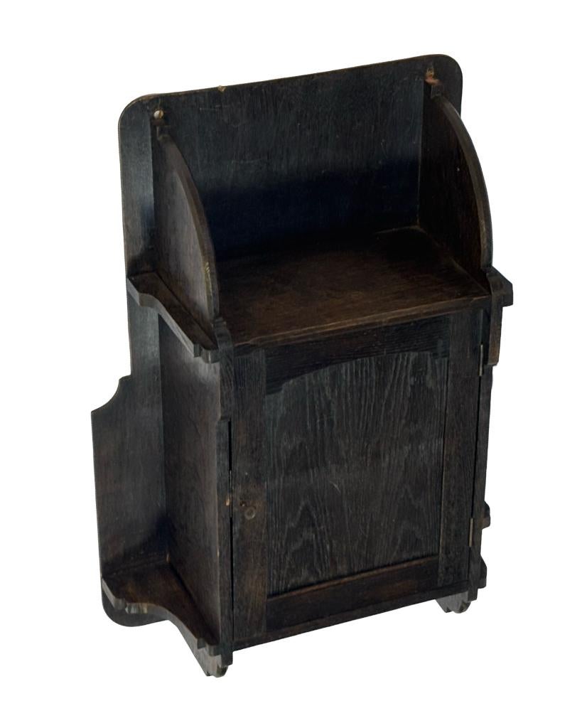 Art Deco gangkastje wandkastje jaren 20 eiken design, Antiek en Kunst, Ophalen of Verzenden