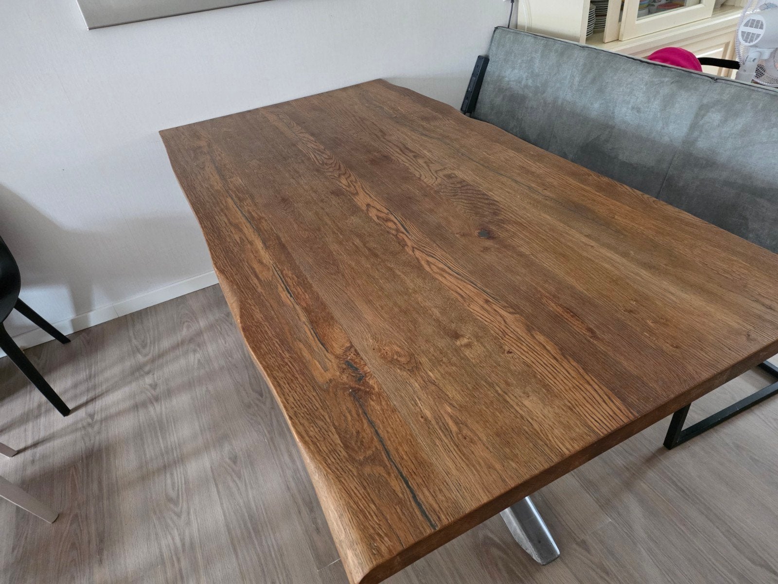 Henders & Hazel Eettafel Hazel 200x100 met Matrixpoot, Gebruikt, Vijf personen of meer, 150 tot 200 cm, Eikenhout