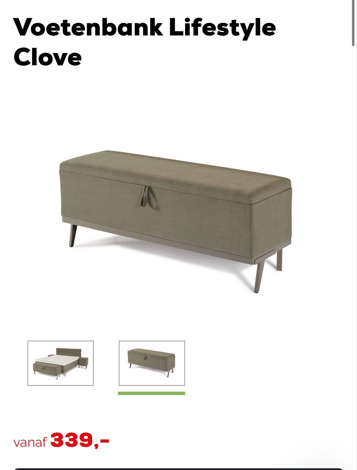 Voetenbank/Slaapkamerbank Lifestyle Clove - Nieuwstaat, Ophalen, Zo goed als nieuw
