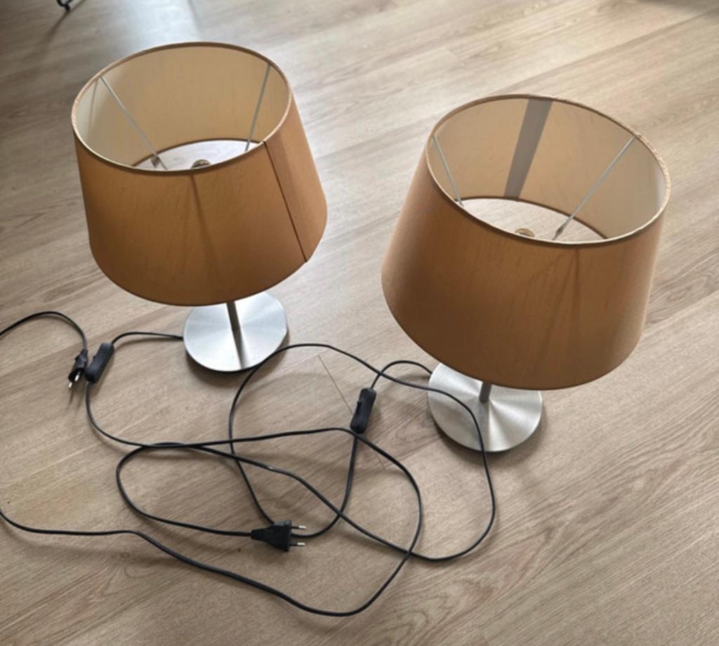 Lampen ikea geel 2 stuks, Ophalen, Zo goed als nieuw, Metaal, Minder dan 50 cm
