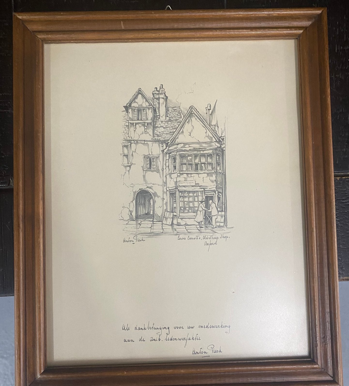 Anton Pieck prent - Lewis Carroll Oxford (ANWB editie), Ophalen