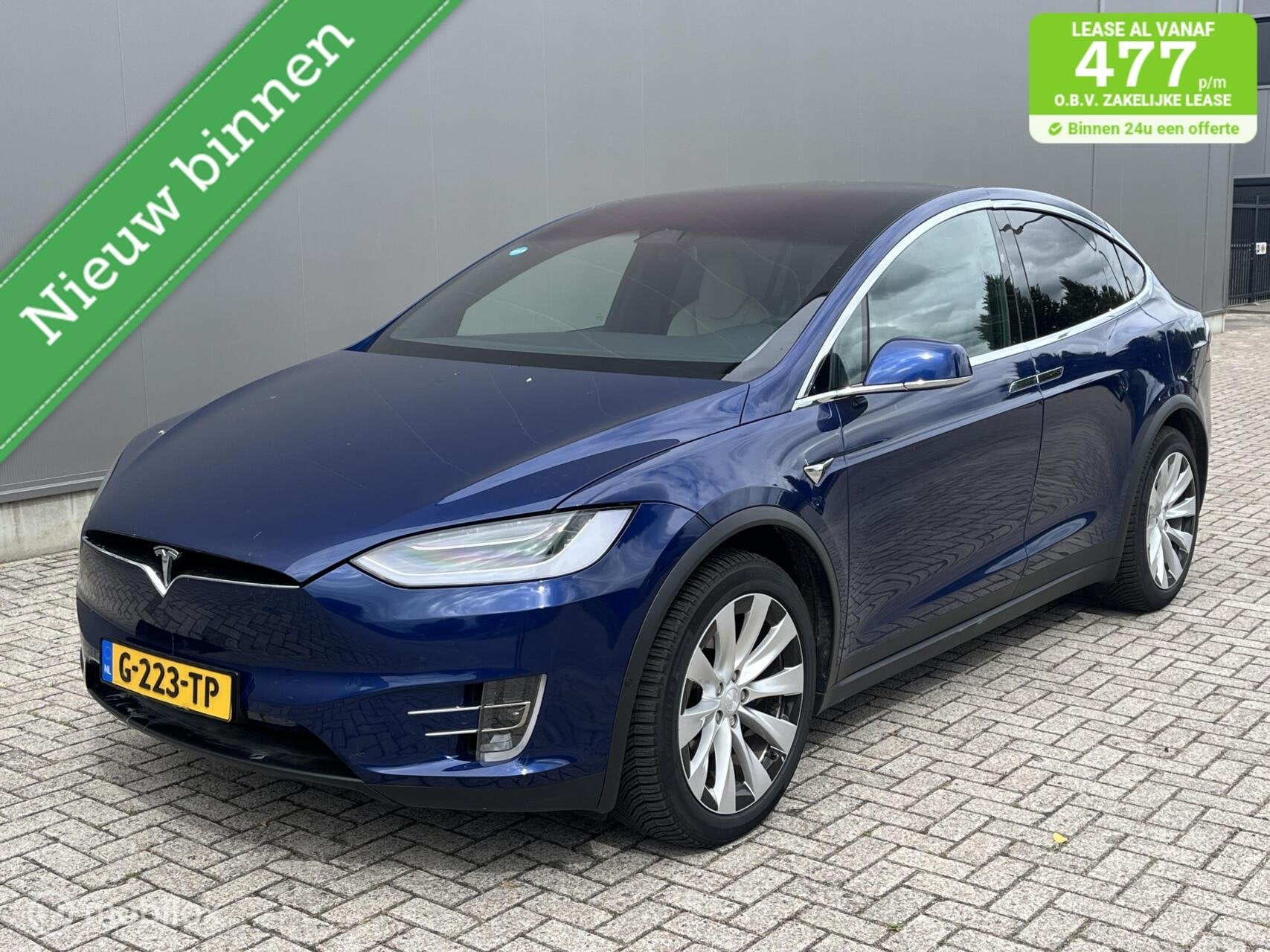 Tesla Model X Long Range, Trekhaak, 88 % SOH, CCS Nette auto, Model X, Gebruikt, Blauw, Vierwielaandrijving