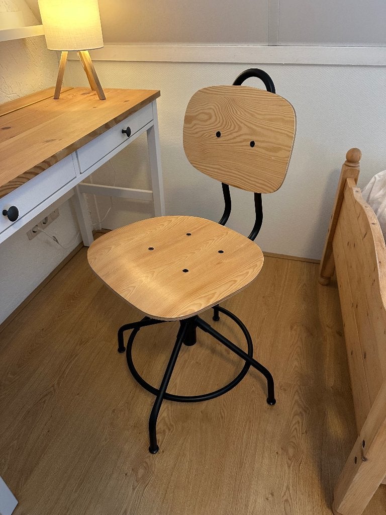 Bureaustoel Ikea Kullaberg ZGAN, Ophalen, Zo goed als nieuw, Zwart, Bureaustoel