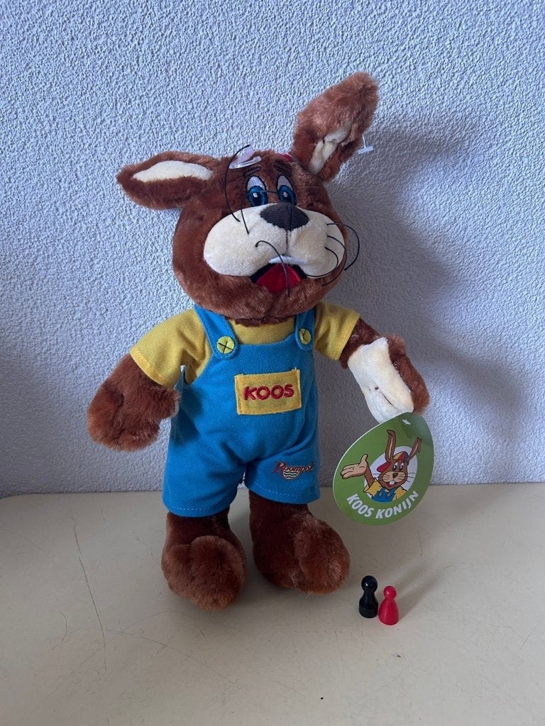 Koos Konijn knuffel Roompot (2x nieuw met kaartje), Blauw, Ophalen of Verzenden, Middelgroot (20 tot 80 cm), Konijn