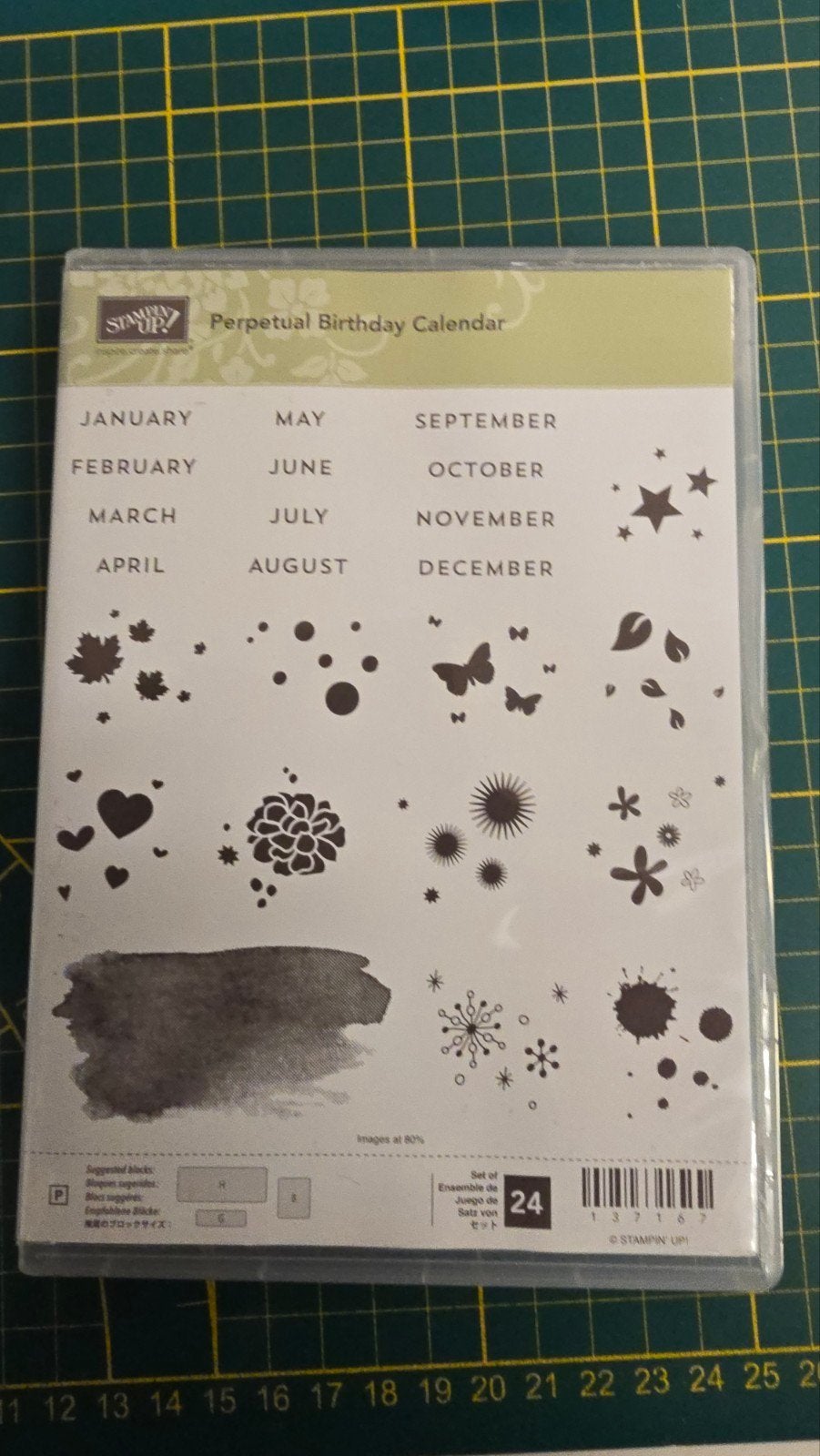 stampin up stempelset perpetual birthday calendar, Ophalen of Verzenden, Gebruikt, Clearstamp