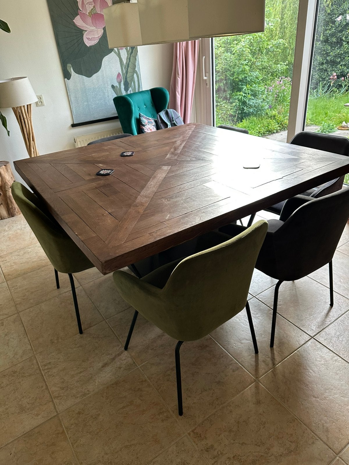 Grote eettafel GRATIS 150cmx150cm, Huis en Inrichting, Ophalen, 100 tot 150 cm, Vierkant, 200 cm of meer