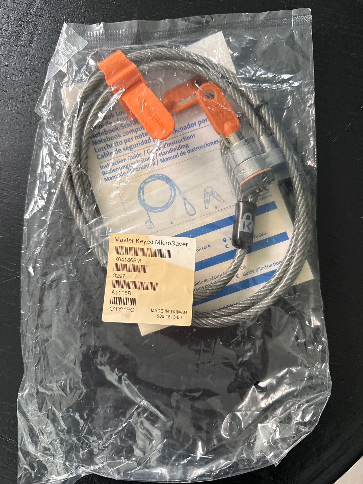 Kensington Master Keyed MicroSaver Notebook Slot K64186FM, Ophalen of Verzenden, Nieuw