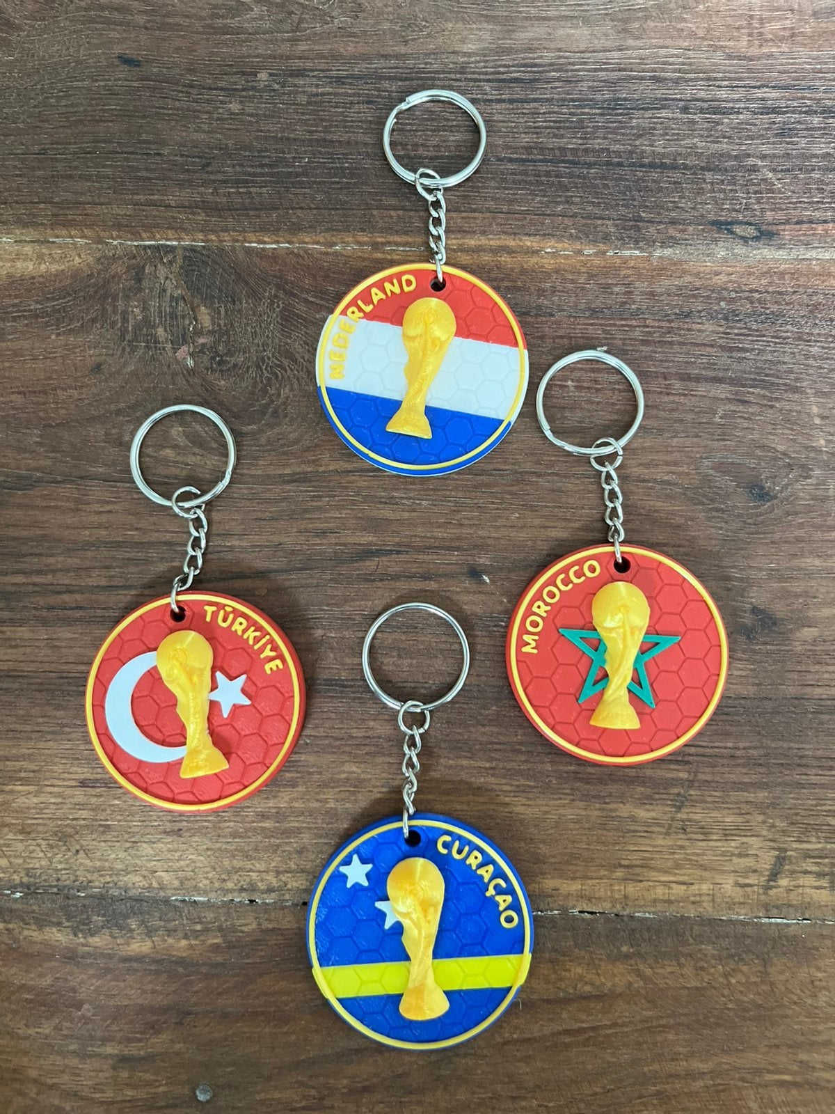 Sleutelhanger WK Voetbal Trofee - Diverse Landen, Verzenden, Nieuw, Sport