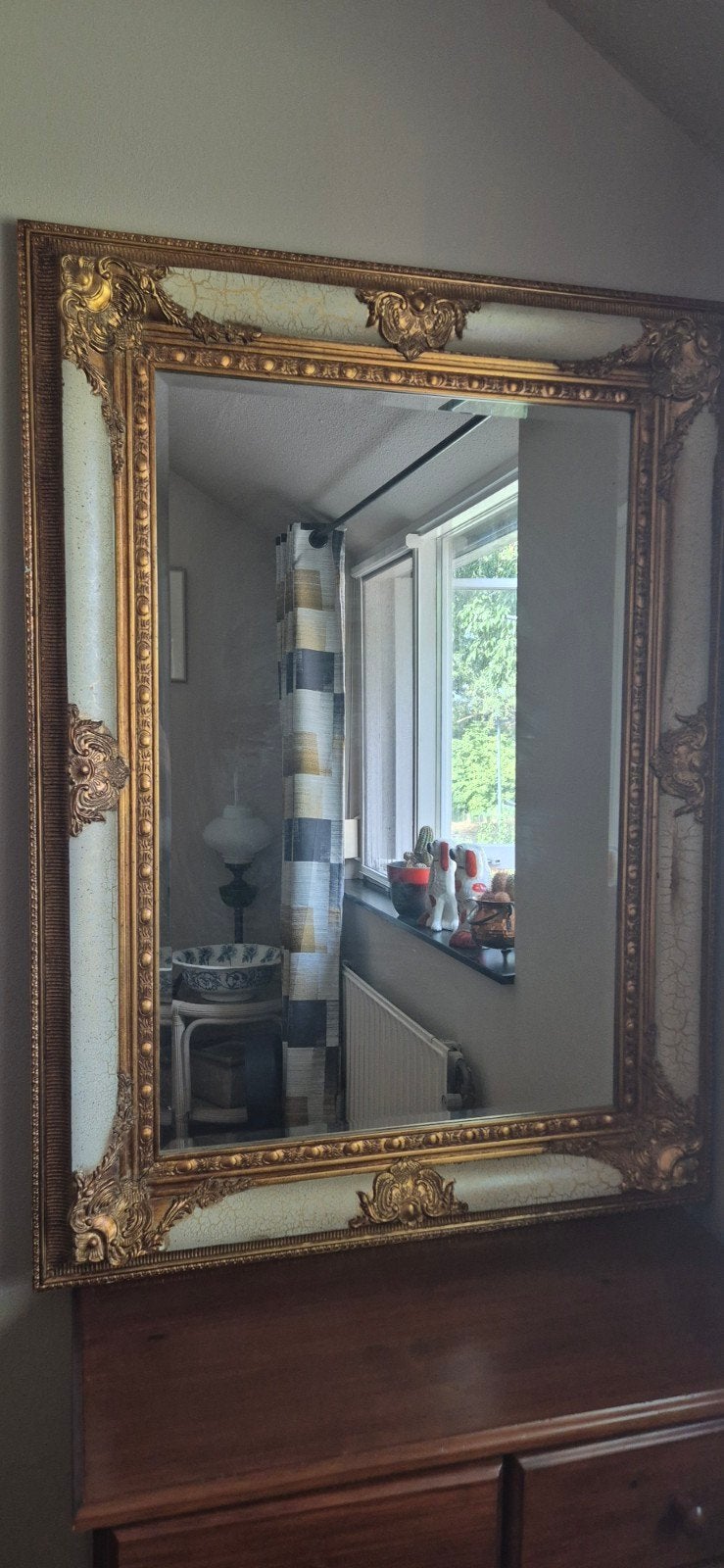 Vintage Barok Spiegel Goud/Crème - 120x90 cm, Ophalen