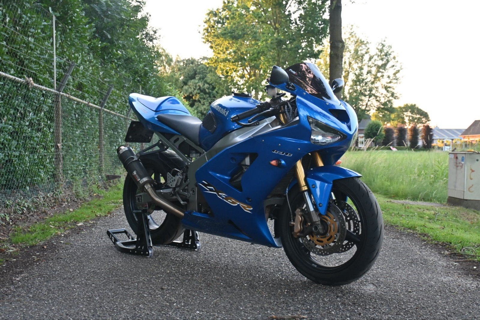 Kawasaki ZX-6R bj:2004 - Blauw, 41.000 km, Motoren, Motoren | Kawasaki, Sportuitlaat, 4 cilinders, Gebruikt, Minimaal motorrijbewijs A2