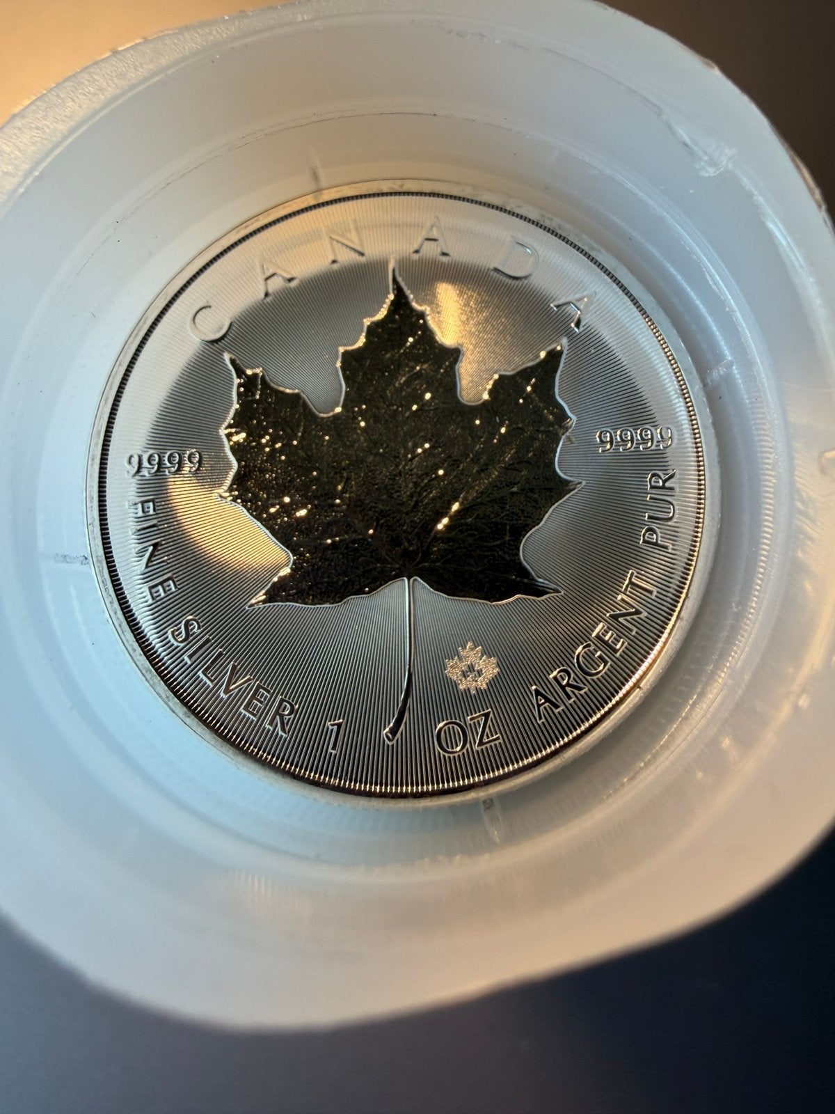 Volle tubes maple Leaf 25x1 Oz, Verzenden, Zilver