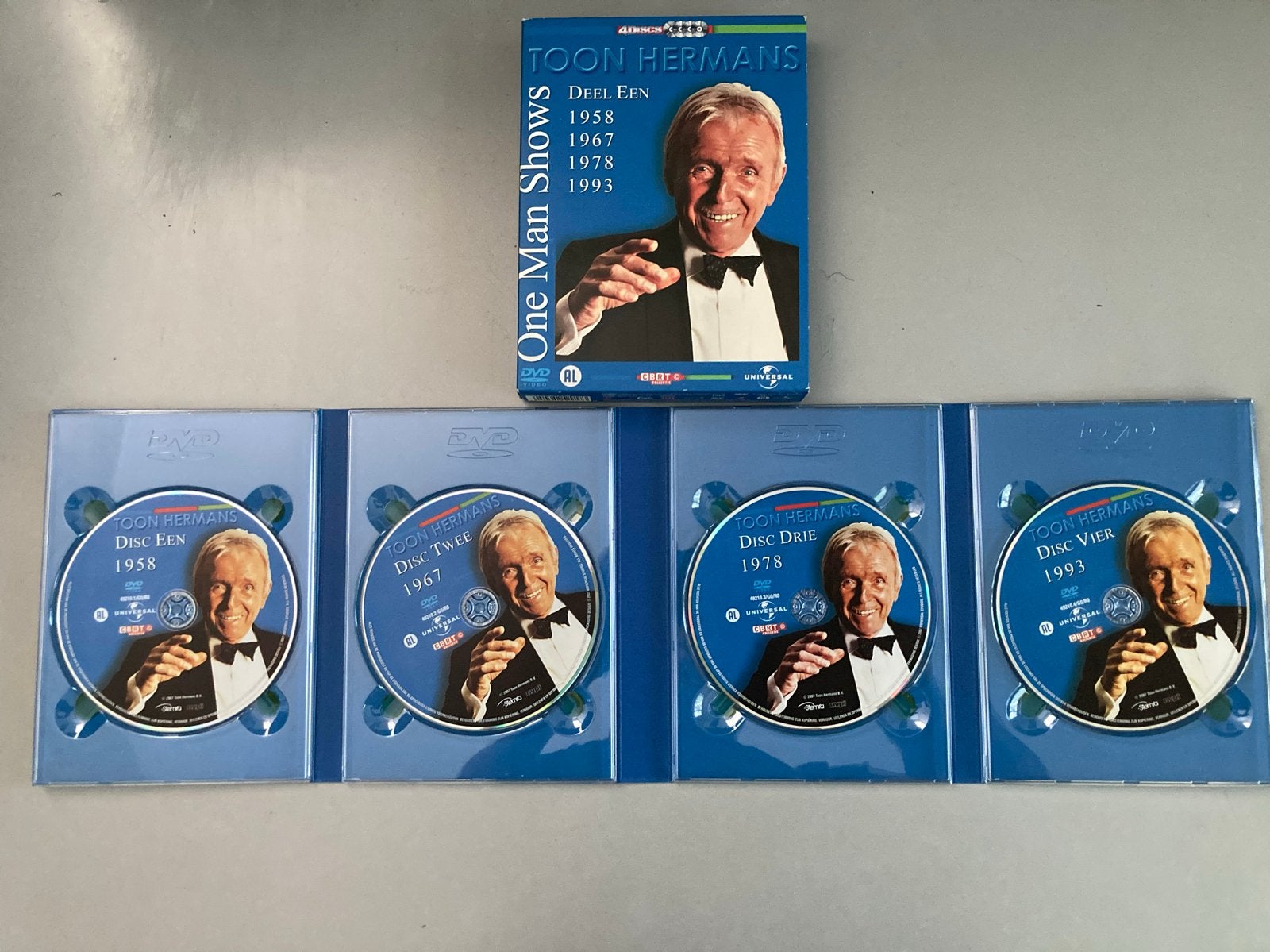 Toon Hermans One Man Shows Deel 1 (4 DVD Boxset), Gebruikt, Alle leeftijden, Nederlands, Toon Hermans
