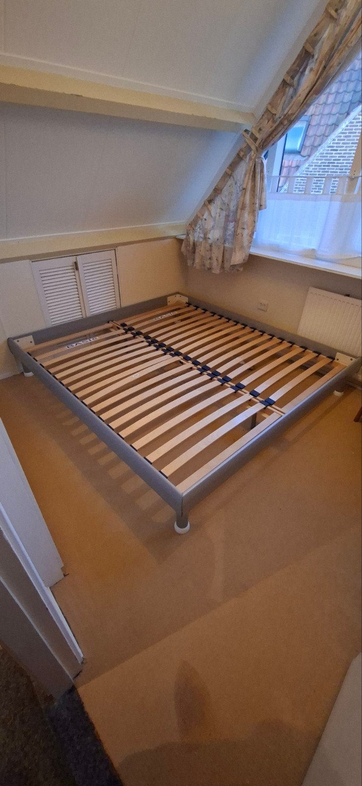 2 persoons bed inclusief lattenbodems 180x200 cm, Ophalen, Gebruikt, Tweepersoons, 180 cm
