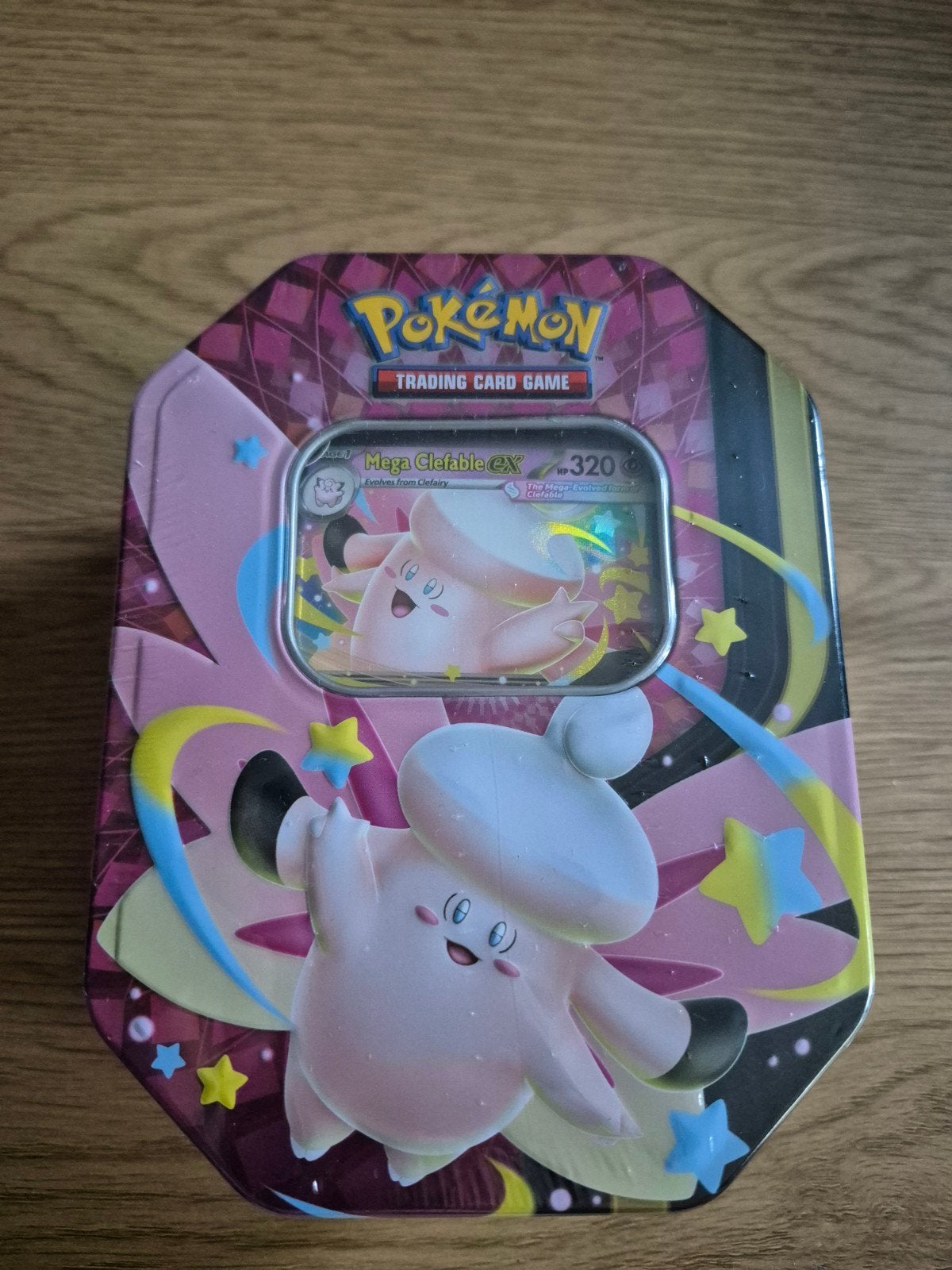 Pokemon Mega Clefable EX Tin - Sealed, Hobby en Vrije tijd, Ophalen of Verzenden
