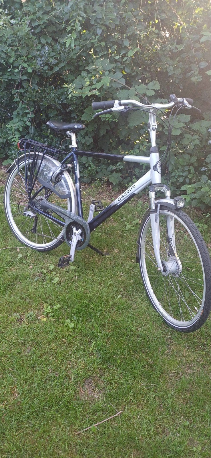 Gazelle orange T24+ Heren Fiets 24V. D57 Z.g.a.n, Ophalen, Versnellingen, Zo goed als nieuw, 57 tot 61 cm