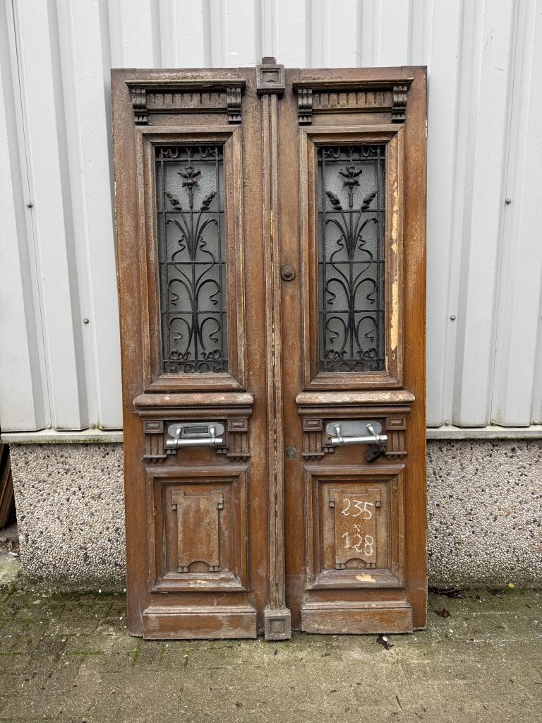 Prachtige antieke dubbele eiken voordeur, La belle porte, Jurgen.hoogenboezem@gmail.com, Glas, Nieuwstraat 1c, 6271 AX Gulpen