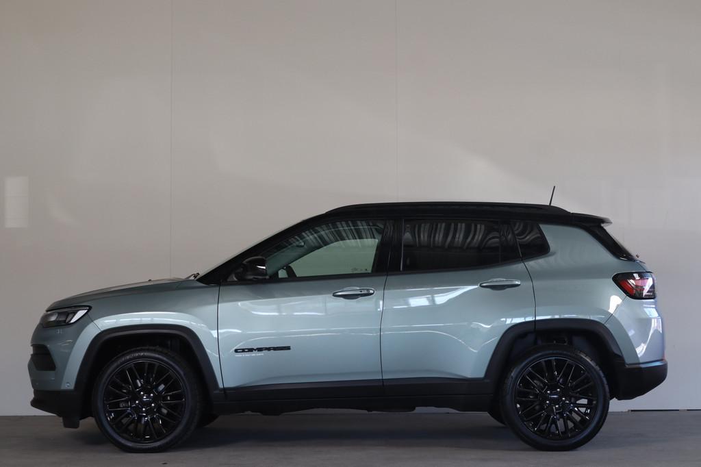 Jeep Compass 1.5T e-Hybrid S NL-Auto! Apple Car-Play I Camer, Auto's, Jeep, Gebruikt, Euro 6, 4 cilinders, Blauw