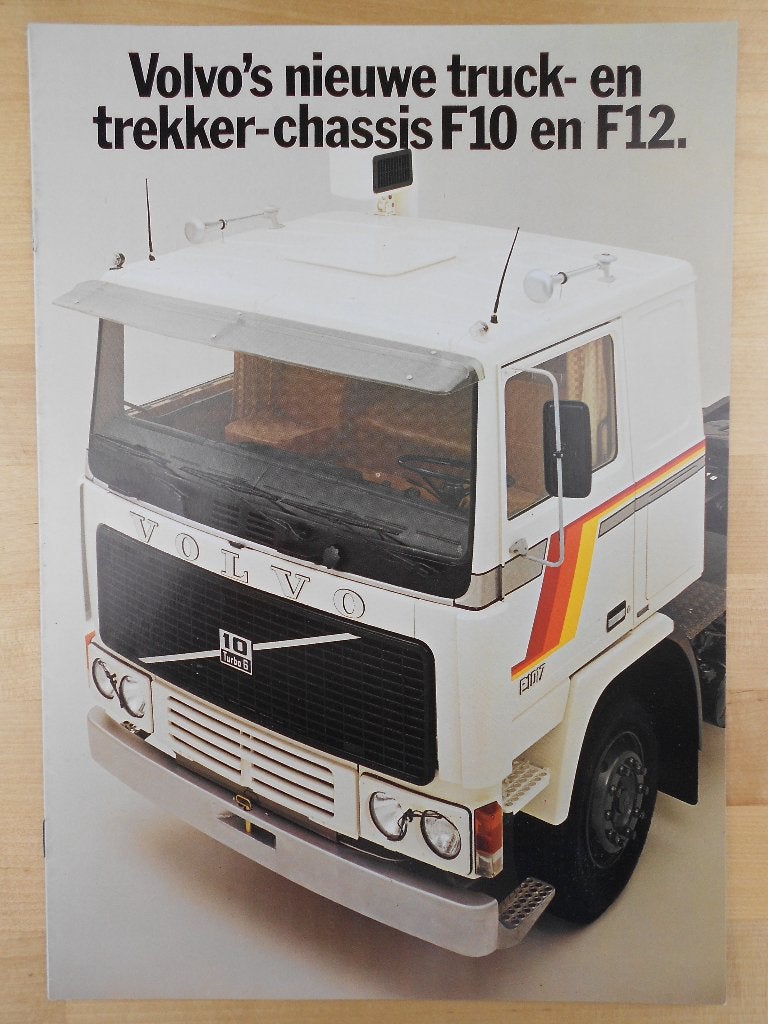 Volvo F10 F12 Brochure 1977, Volvo, Zo goed als nieuw, Volvo, Ophalen of Verzenden