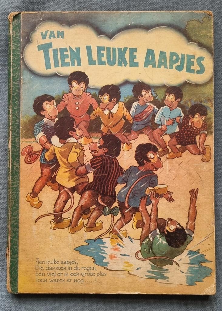 Vintage boek - Van Tien Leuke Aapjes uit 1948, Gelezen, Fictie algemeen, Ophalen of Verzenden, Jacob Jansma