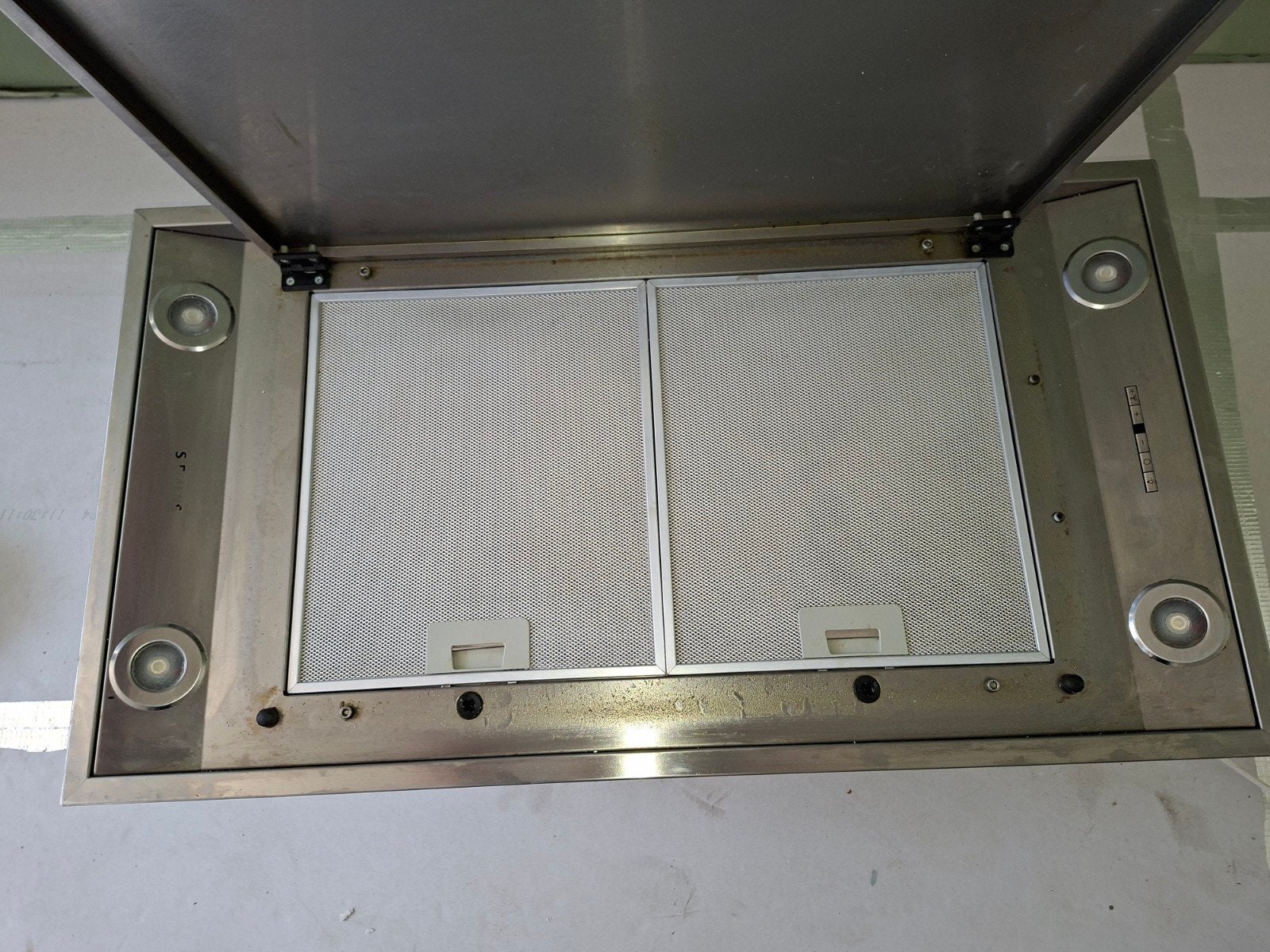 Siemens LF959RE51 Inbouw Afzuigkap RVS Recirculatie, Witgoed en Apparatuur, Gebruikt, Ophalen of Verzenden, Inbouw, Vlakschermkap