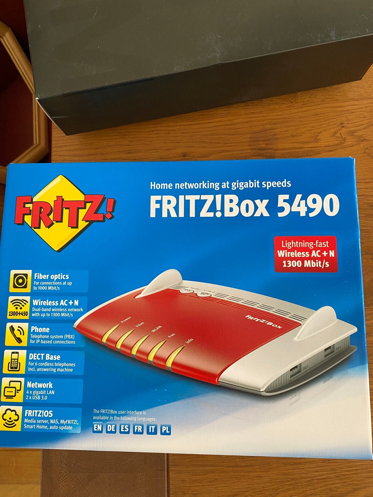 FritzBox 5490 glasvezel router, Ophalen of Verzenden, Nieuw, Router, Fritz!Box