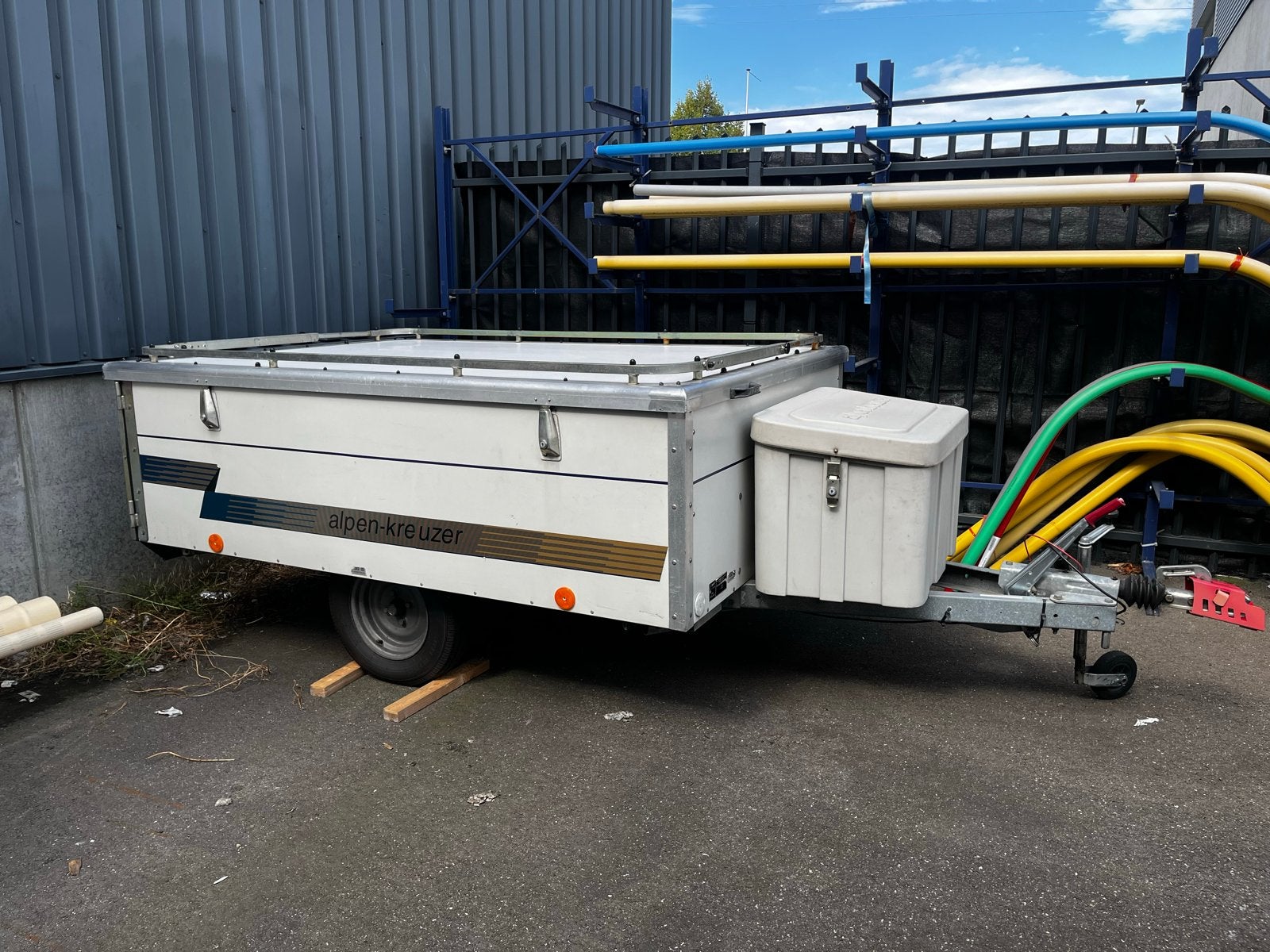 Aanhanger / bagagewagen 200 x150cm in goede staat, Ophalen, Gebruikt