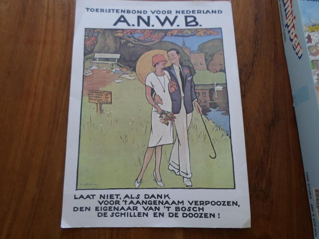 Poster     en   legpuzzel.    50   jaar  A.N.W.B., Ophalen of Verzenden, A1 t/m A3, Film en Tv, Rechthoekig Staand