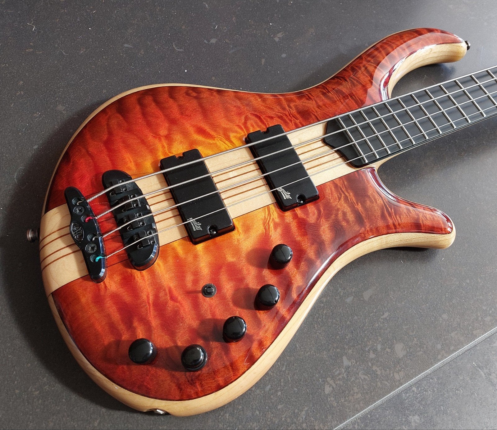Mayones Patriot Custom basgitaar 2015, Ophalen of Verzenden, Gebruikt, Elektrisch
